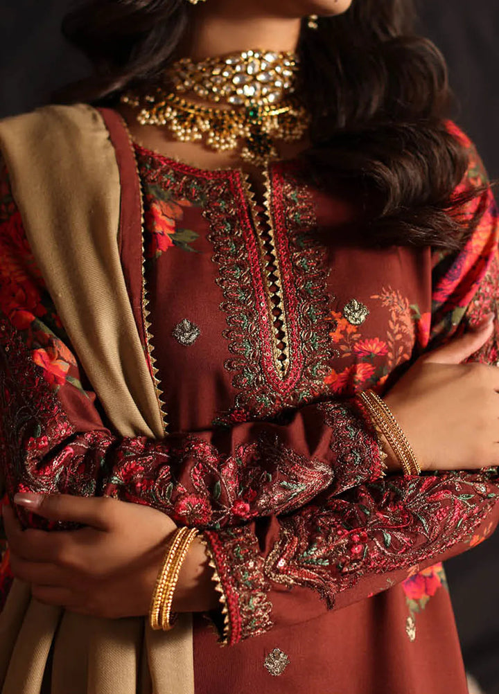 Miraas by Charizma Embroidered Viscose Suit Unstitched 3 Piece CMW4-08 - Winter Collection