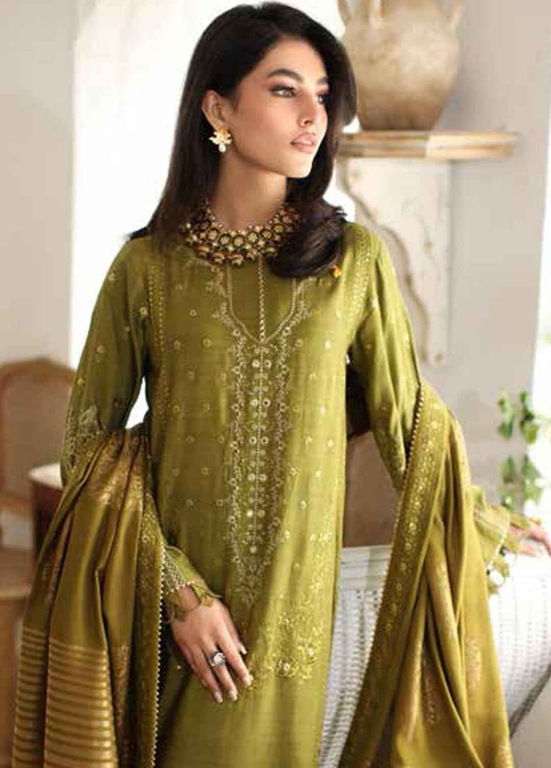 Miraas By Charizma Embroidered Staple Suits Unstitched 3 Piece CRZ23MS CM3-03 - Winter Collection