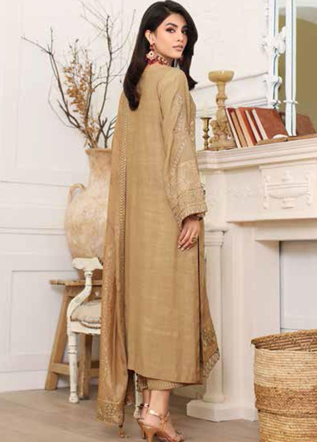 Miraas By Charizma Embroidered Staple Suits Unstitched 3 Piece CRZ23MS CM3-04 - Winter Collection