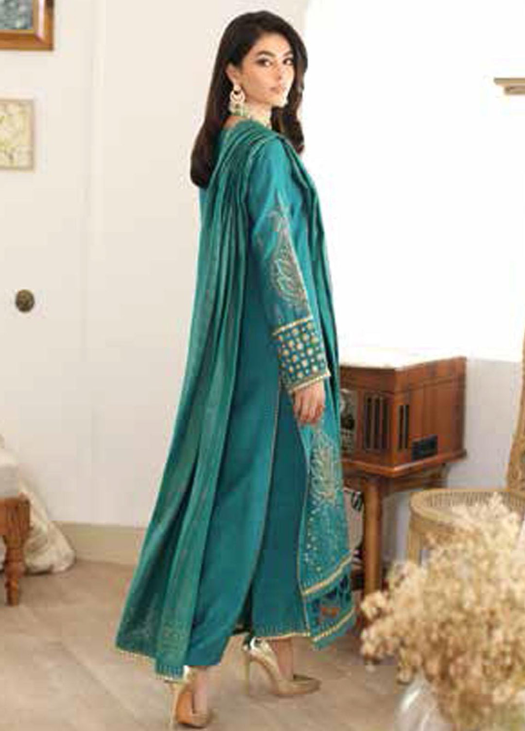 Miraas By Charizma Embroidered Staple Suits Unstitched 3 Piece CRZ23MS CM3-07 - Winter Collection