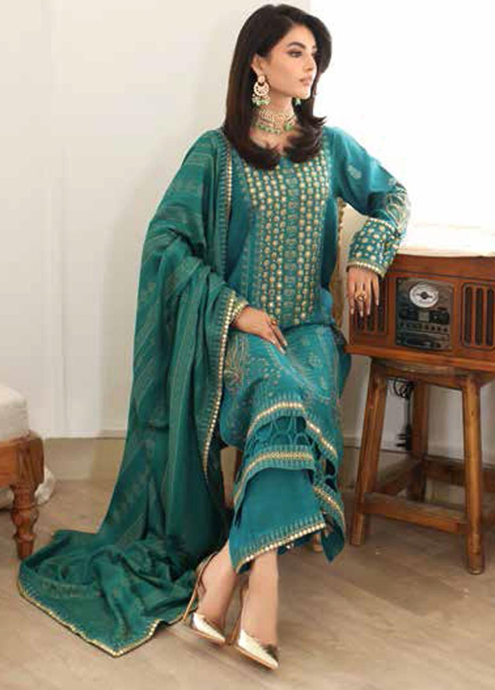 Miraas By Charizma Embroidered Staple Suits Unstitched 3 Piece CRZ23MS CM3-07 - Winter Collection