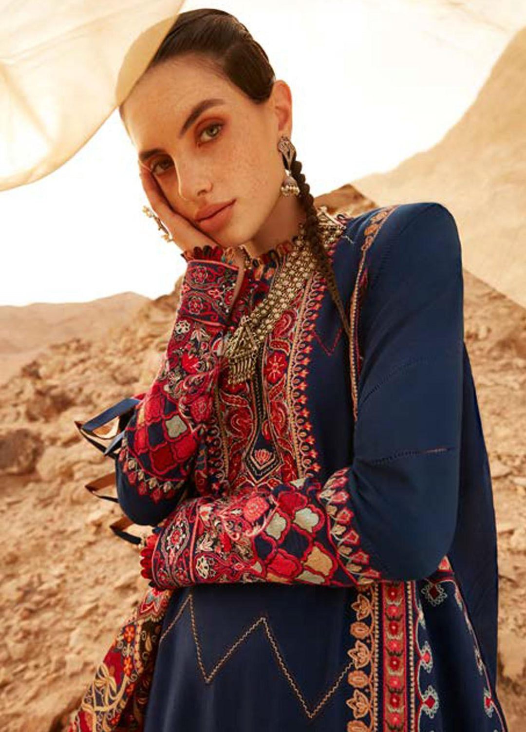 Mirage By Elan Embroidered Slub Khaddar Suits Unstitched 3 Piece EL22M EW21-01 HERA - Winter Collection