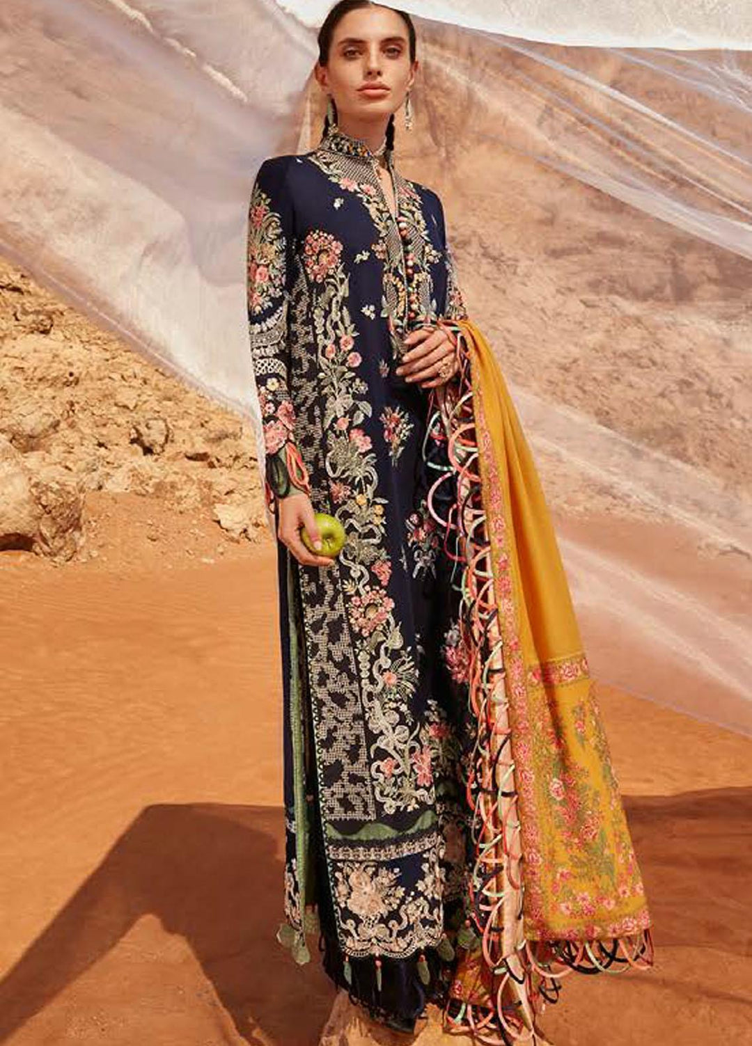 Mirage By Elan Embroidered Slub Khaddar Suits Unstitched 3 Piece EL22M EW21-02 AYANNA - Winter Collection