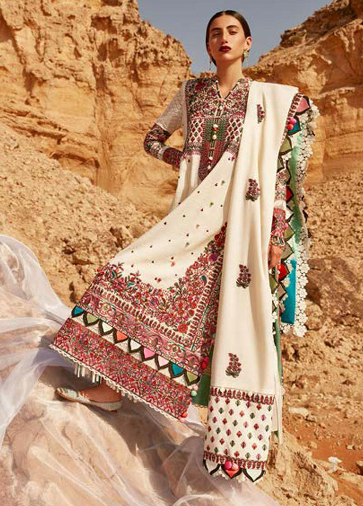 Mirage By Elan Embroidered Slub Khaddar Suits Unstitched 3 Piece EL22M EW21-04 ELANIA - Winter Collection