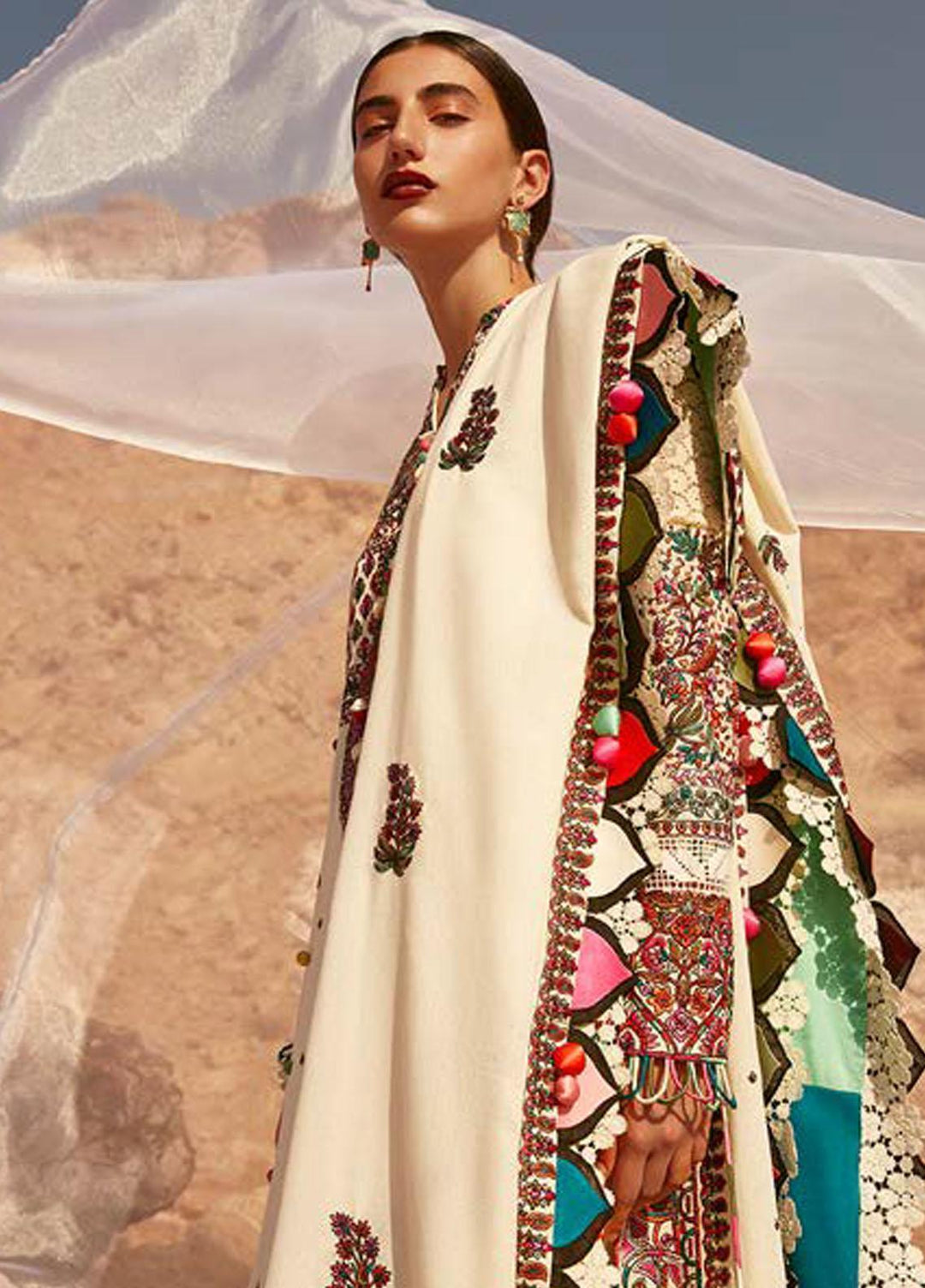 Mirage By Elan Embroidered Slub Khaddar Suits Unstitched 3 Piece EL22M EW21-04 ELANIA - Winter Collection