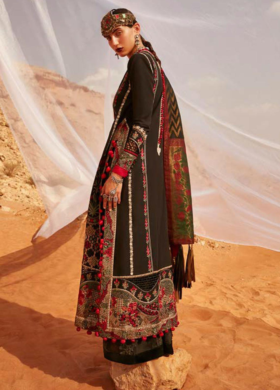 Mirage By Elan Embroidered Slub Khaddar Suits Unstitched 3 Piece EL22M EW21-07 MEDEA - Winter Collection