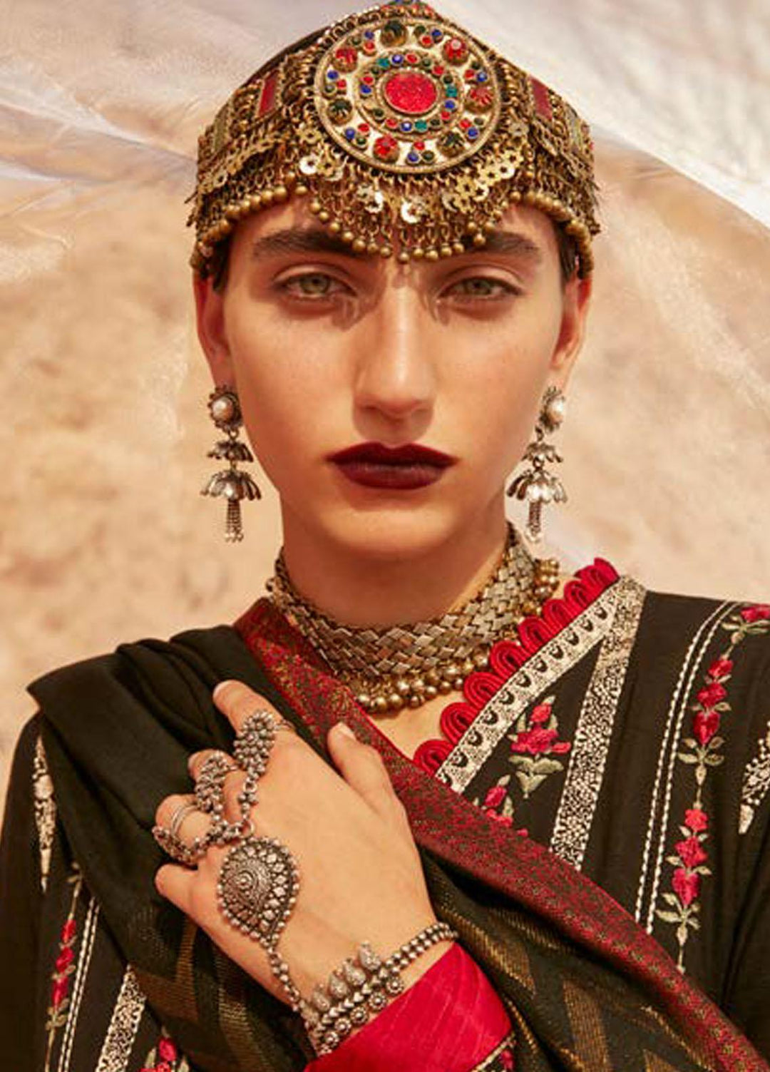 Mirage By Elan Embroidered Slub Khaddar Suits Unstitched 3 Piece EL22M EW21-07 MEDEA - Winter Collection