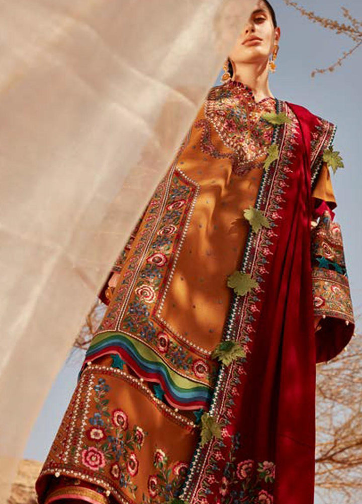 Mirage By Elan Embroidered Slub Khaddar Suits Unstitched 3 Piece EL22M EW21-09 MELIA - Winter Collection