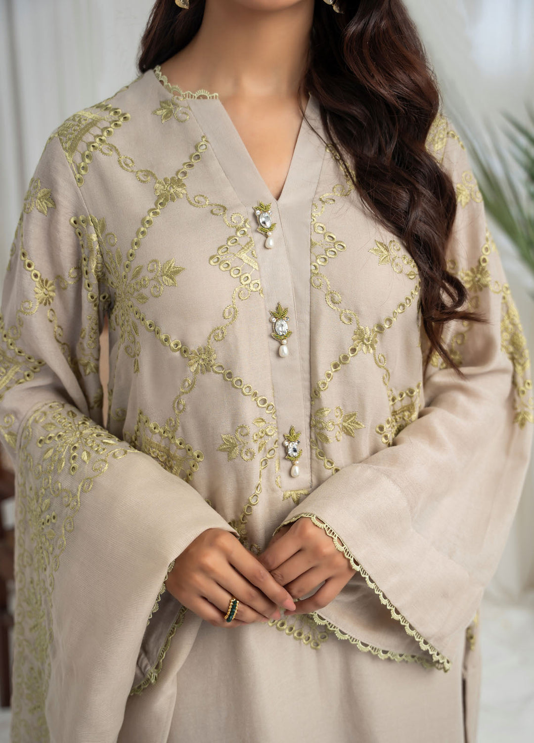 Miras Pret Embroidered Cotton 3 Piece Suit Iris
