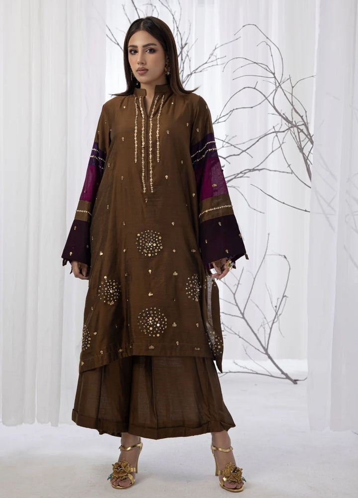 Miras Pret Embroidered Katan silk 2 Piece Araya