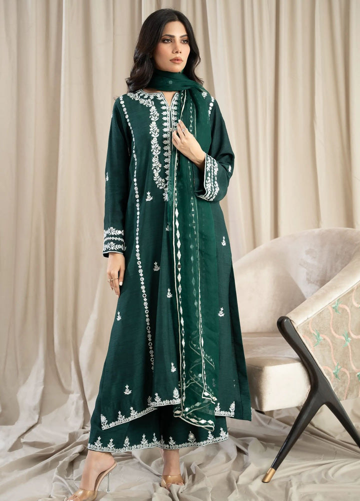 Miras Pret Embroidered Korean raw silk 3 Piece Suit Freya
