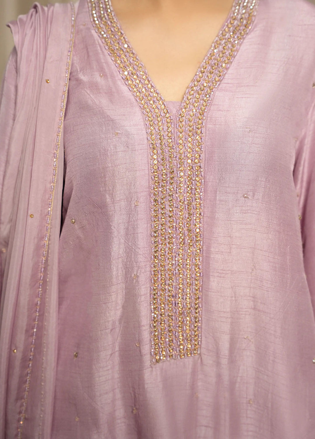 Miras Pret Embroidered Korean raw silk 3 Piece Suit Micah