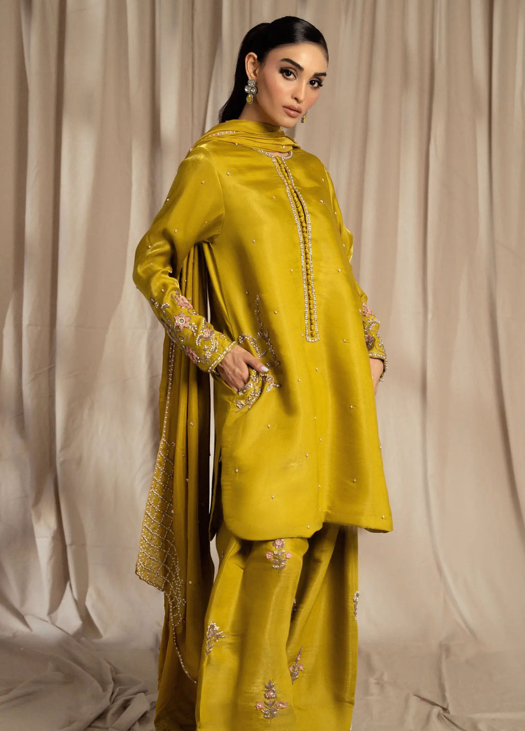 Miras Pret Embroidered Sheesha silk 3 Piece Suit Mabel