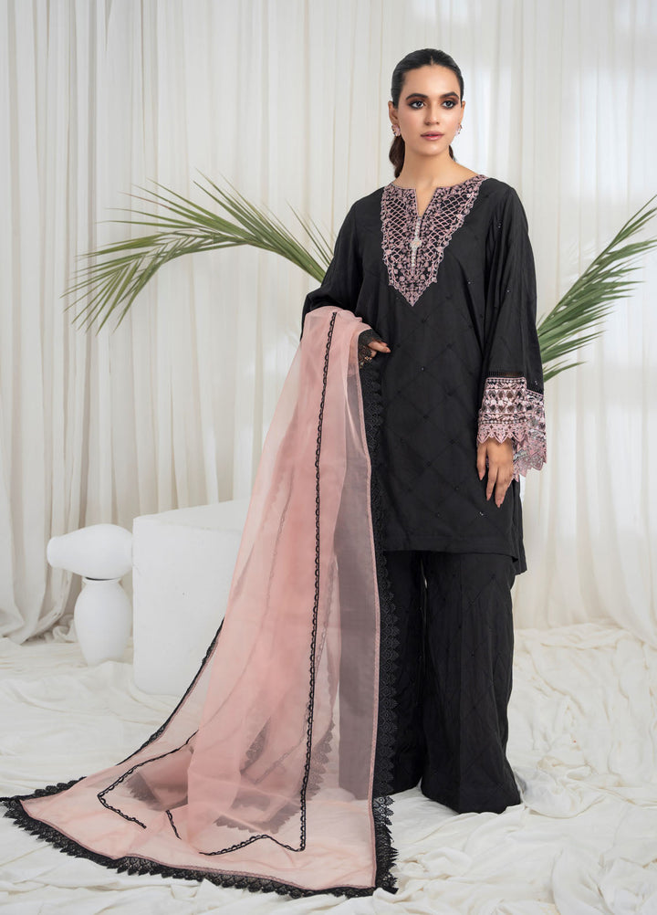 Miras Pret Embroidered Silk 3 Piece Suit Raya