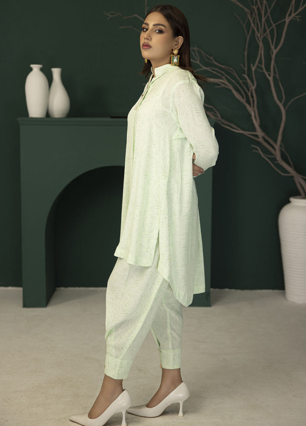 Miras Pret Plain Georgette 2 Piece Suit Aureole