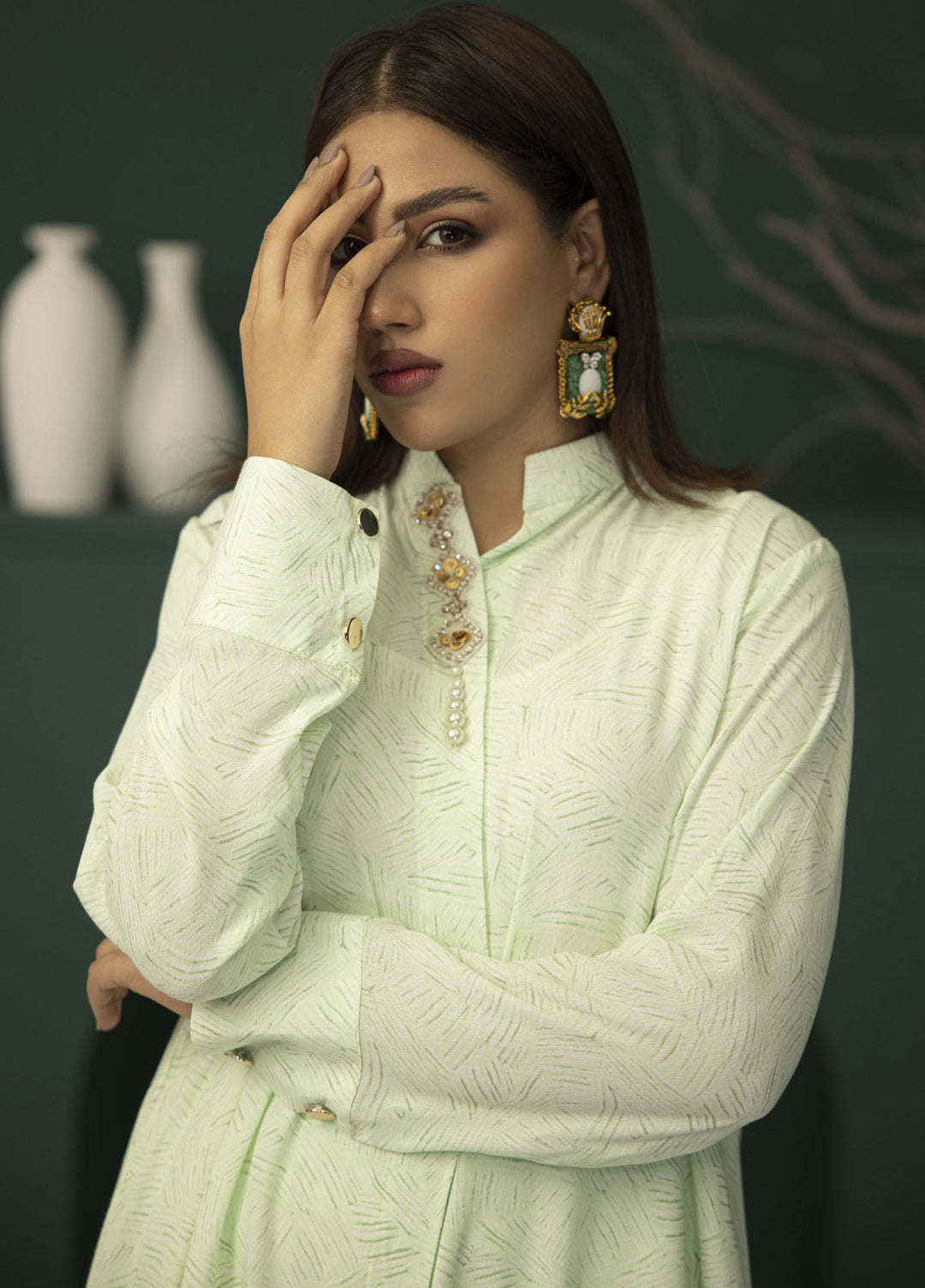 Miras Pret Plain Georgette 2 Piece Suit Aureole