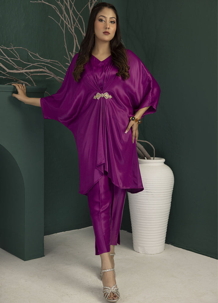 Miras Pret Plain Silk 2 Piece Suit Isla