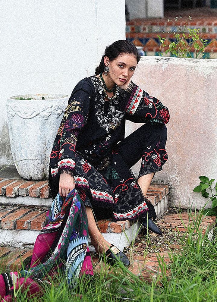 Mirasol by Mushq Embroidered Cambric Suits Unstitched 3 Piece MQ25MH D-01 A Medi Noche - Summer Collection