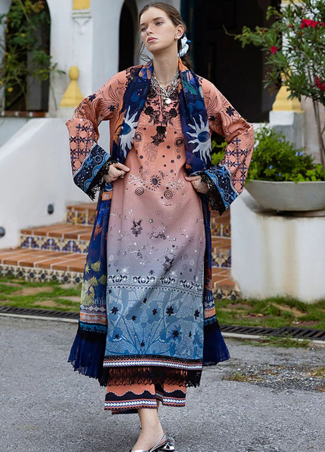 Mirasol by Mushq Embroidered Cambric Suits Unstitched 3 Piece MQ25MH D-05 A Viento Vivi - Summer Collection