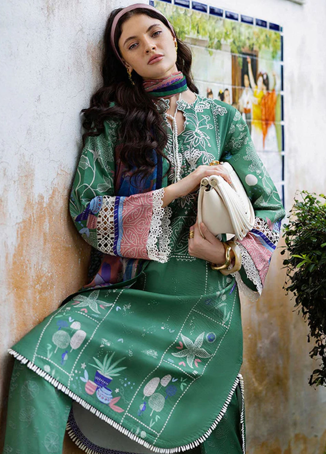 Mirasol by Mushq Embroidered Cambric Suits Unstitched 3 Piece MQ25MH D-06 A Flor Jazmin - Summer Collection
