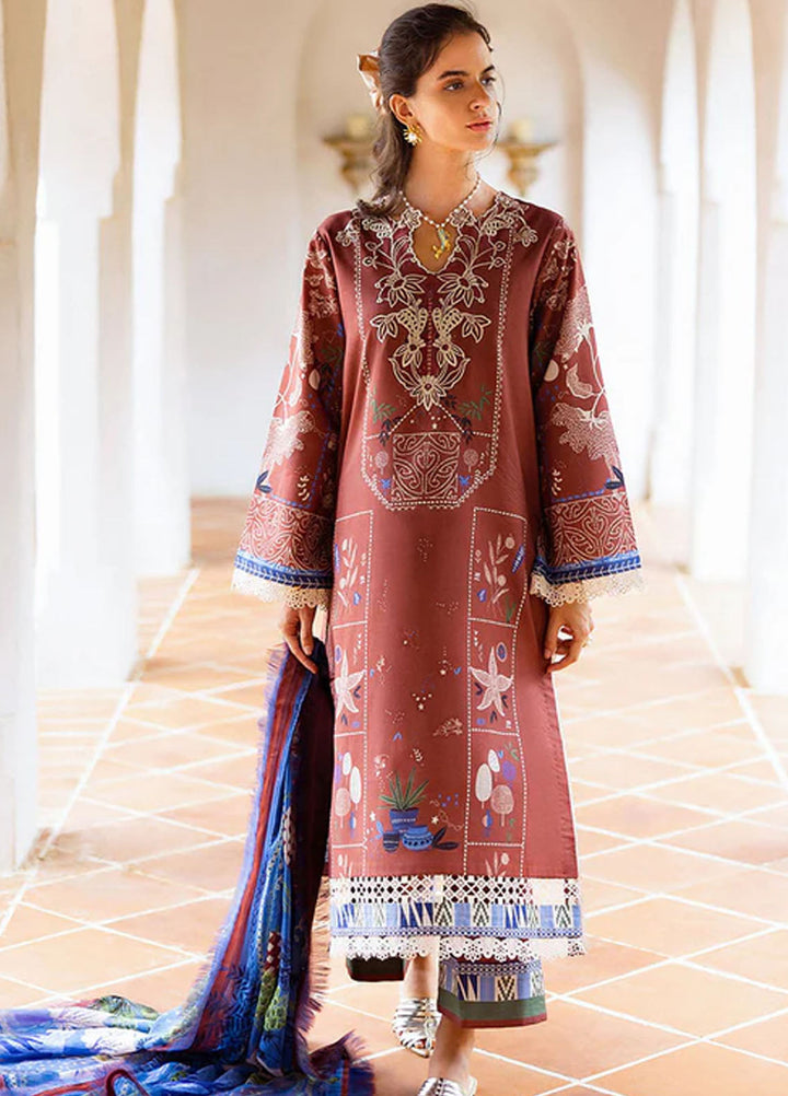 Mirasol by Mushq Embroidered Cambric Suits Unstitched 3 Piece MQ25MH D-06 B Santo Mio - Summer Collection