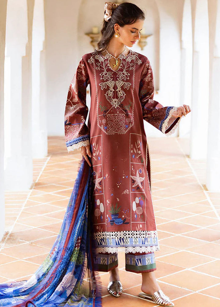 Mirasol by Mushq Embroidered Cambric Suits Unstitched 3 Piece MQ25MH D-06 B Santo Mio - Summer Collection