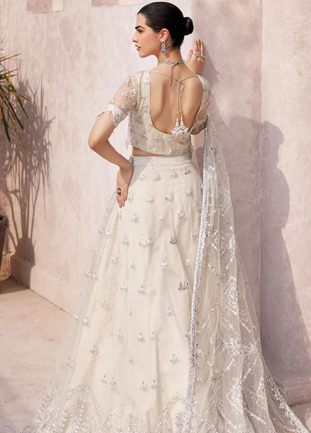 Mirha By Emaan Adeel Embroidered Net Suits Unstitched 3 Piece EA23M MH-201 - Wedding Collection