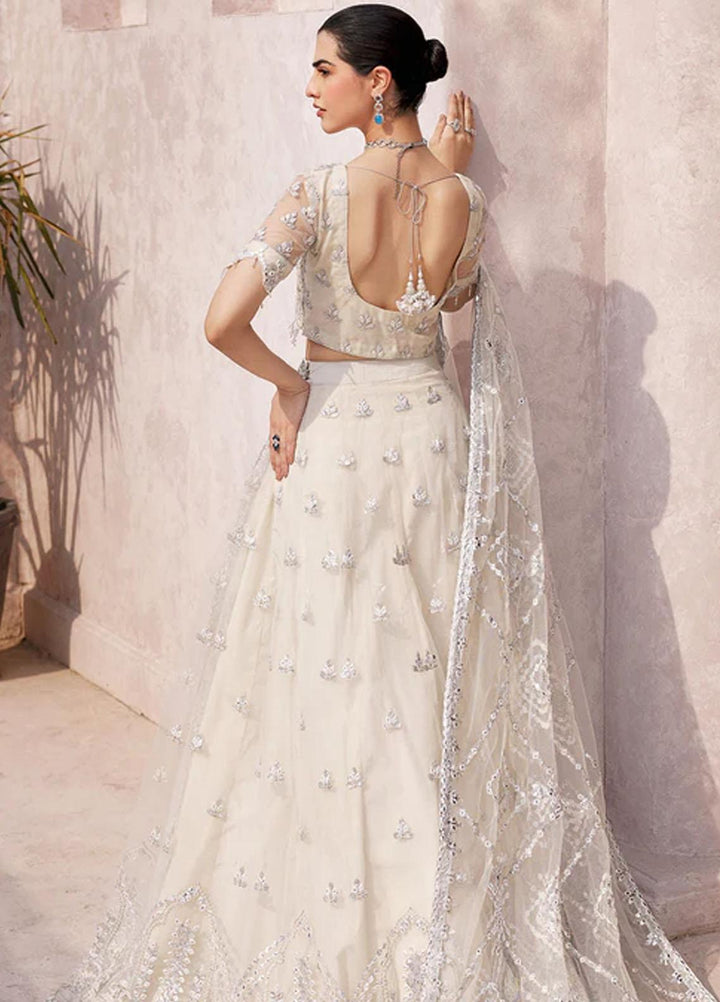 Mirha By Emaan Adeel Embroidered Net Suits Unstitched 3 Piece EA23M MH-201 - Wedding Collection