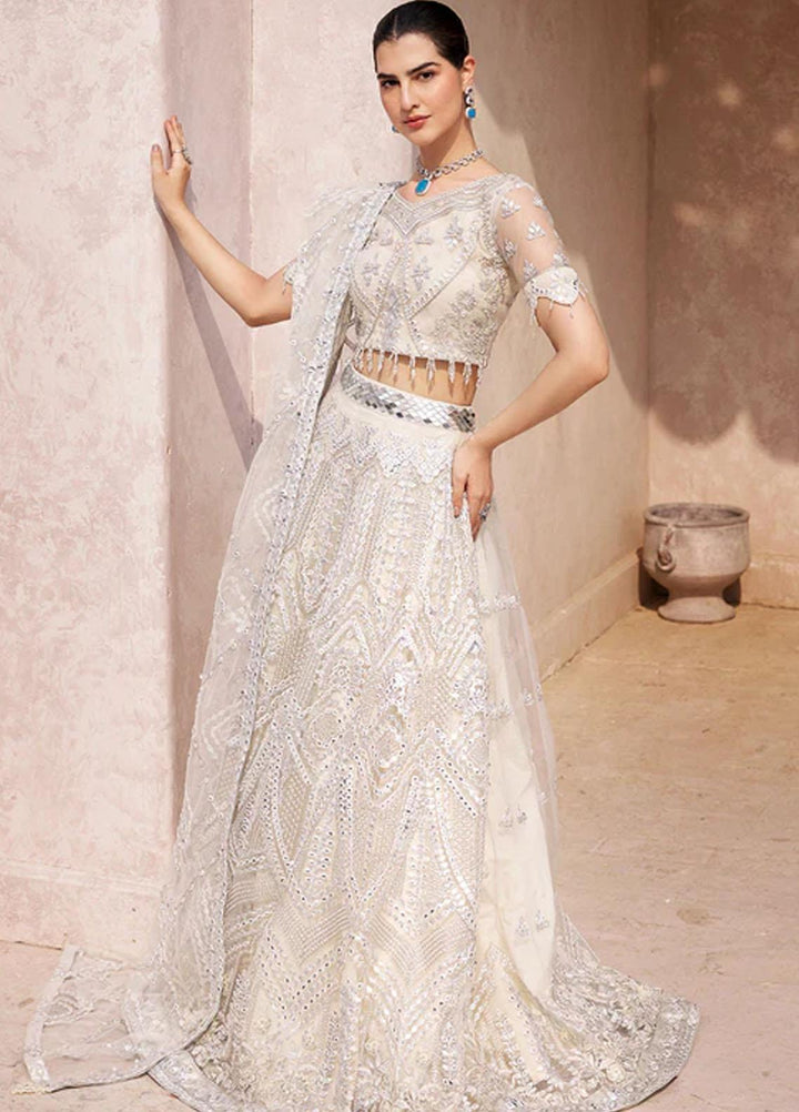 Mirha By Emaan Adeel Embroidered Net Suits Unstitched 3 Piece EA23M MH-201 - Wedding Collection