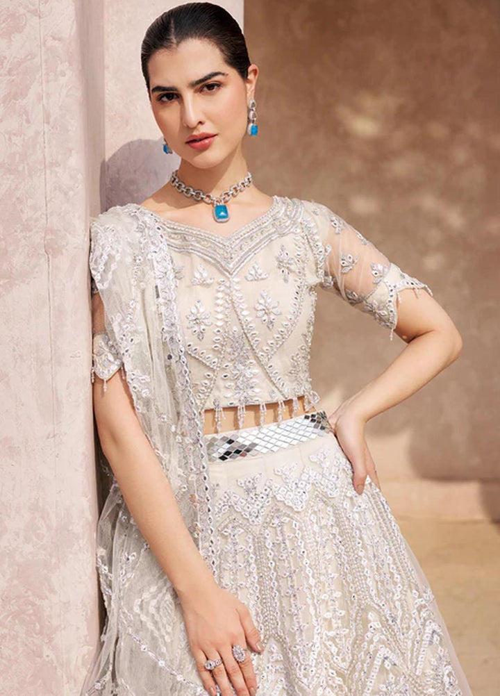 Mirha By Emaan Adeel Embroidered Net Suits Unstitched 3 Piece EA23M MH-201 - Wedding Collection