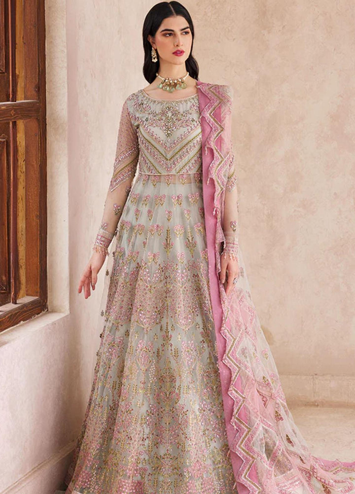 Mirha By Emaan Adeel Embroidered Net Suits Unstitched 3 Piece EA23M MH-204 - Wedding Collection