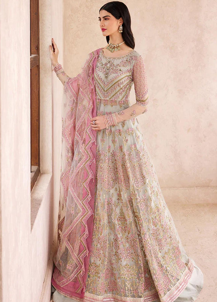 Mirha By Emaan Adeel Embroidered Net Suits Unstitched 3 Piece EA23M MH-204 - Wedding Collection