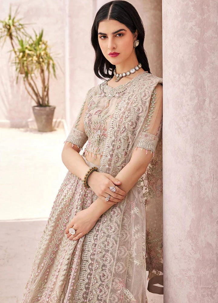 Mirha By Emaan Adeel Embroidered Net Suits Unstitched 3 Piece EA23M MH-206 - Wedding Collection