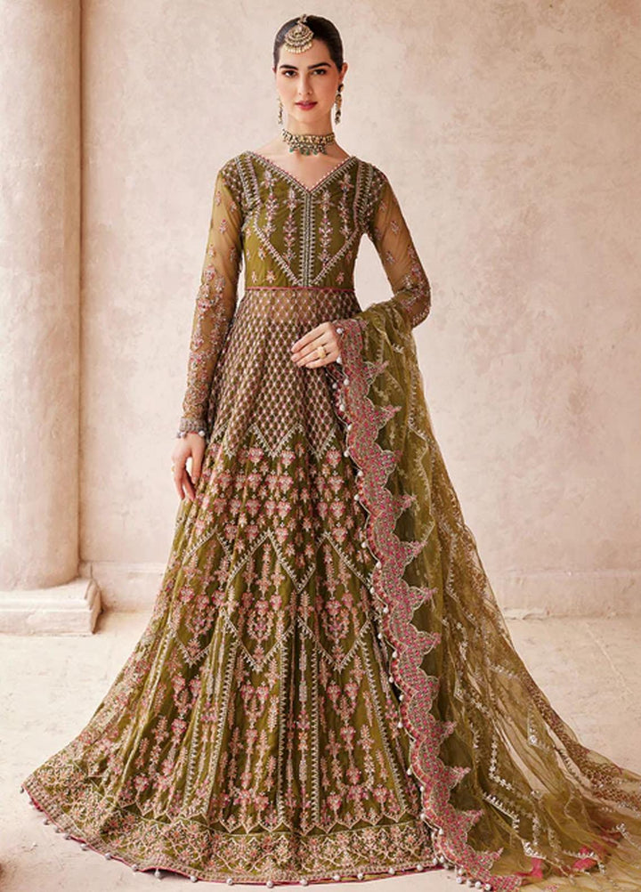 Mirha By Emaan Adeel Embroidered Net Suits Unstitched 3 Piece EA23M MH-207 - Wedding Collection