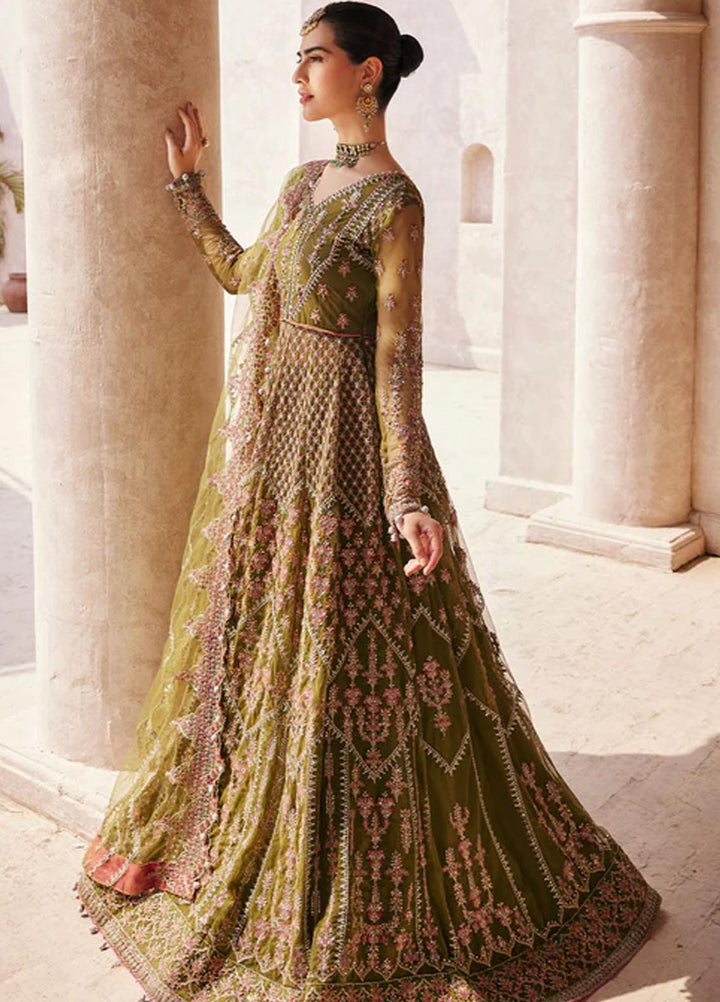 Mirha By Emaan Adeel Embroidered Net Suits Unstitched 3 Piece EA23M MH-207 - Wedding Collection