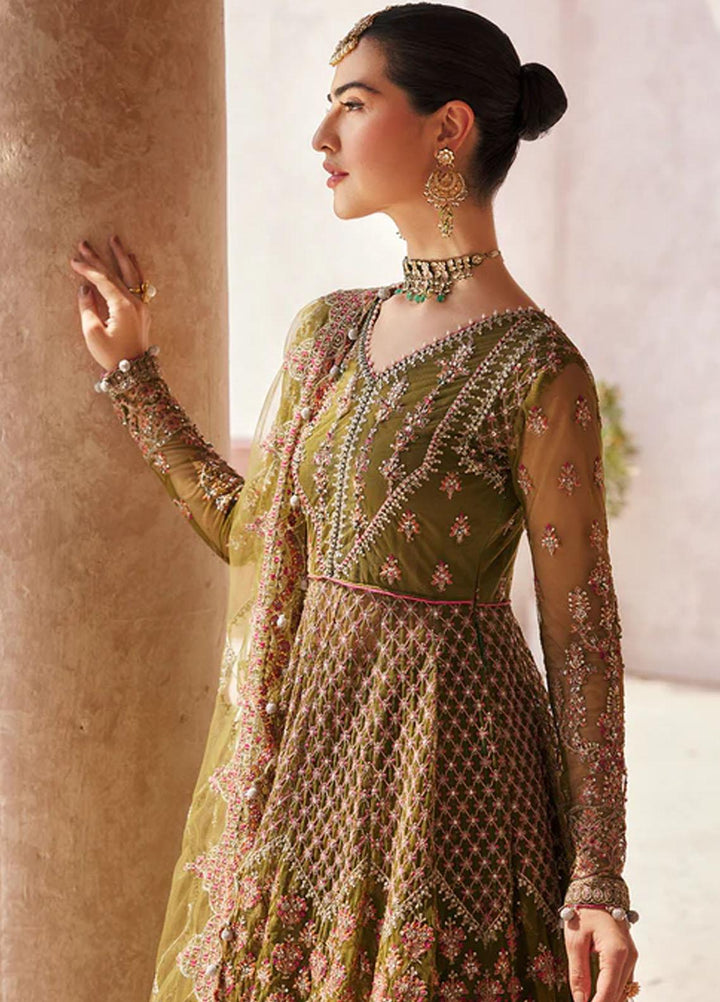 Mirha By Emaan Adeel Embroidered Net Suits Unstitched 3 Piece EA23M MH-207 - Wedding Collection