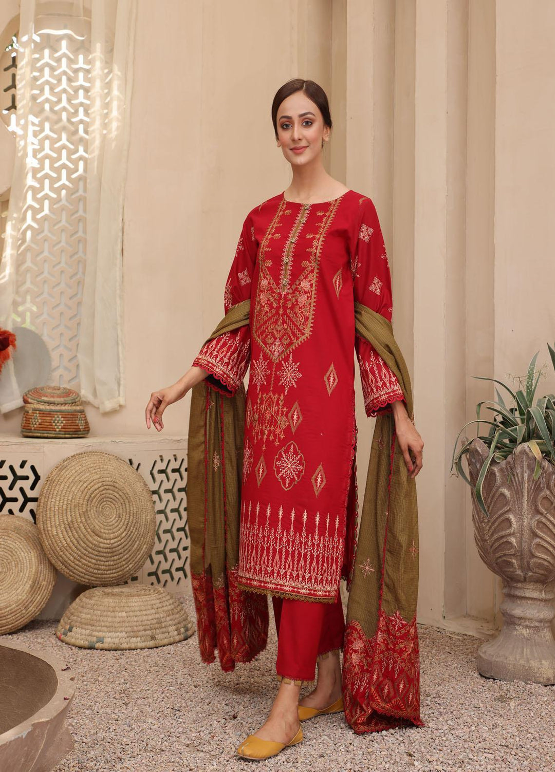 Mirha by Humdum Embroidered Lawn Suits Unstitched 3 Piece HD22M 02 - Summer Collection