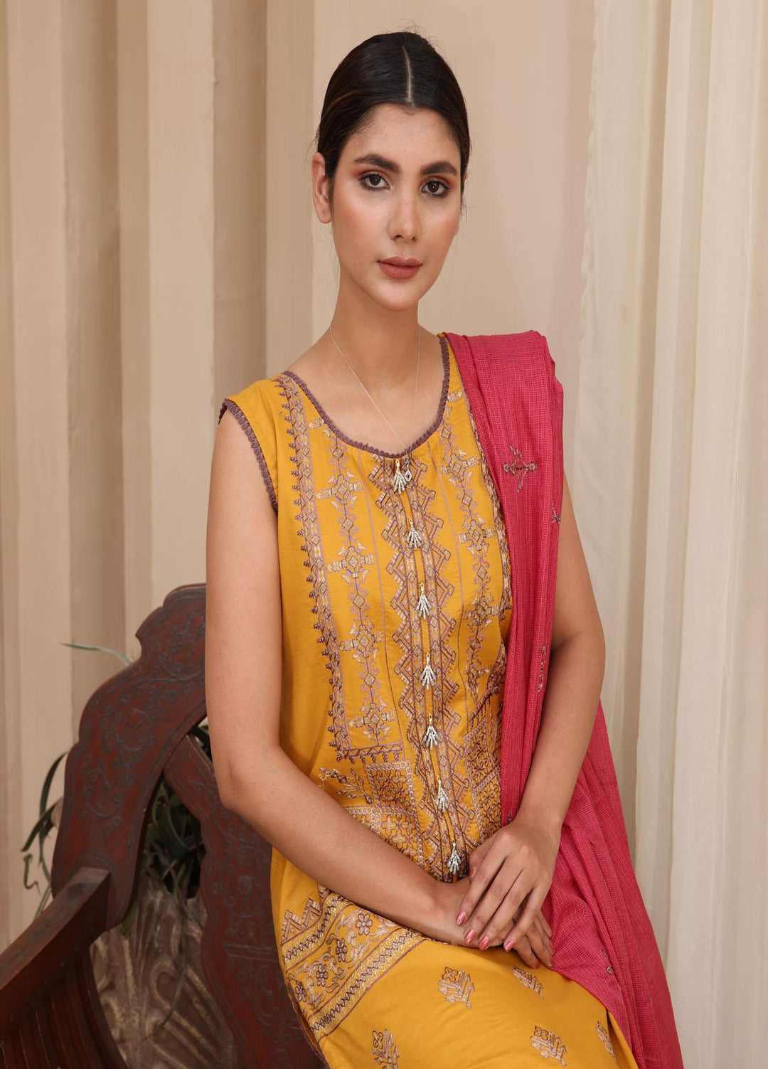 Mirha by Humdum Embroidered Lawn Suits Unstitched 3 Piece HD22M 10 - Summer Collection