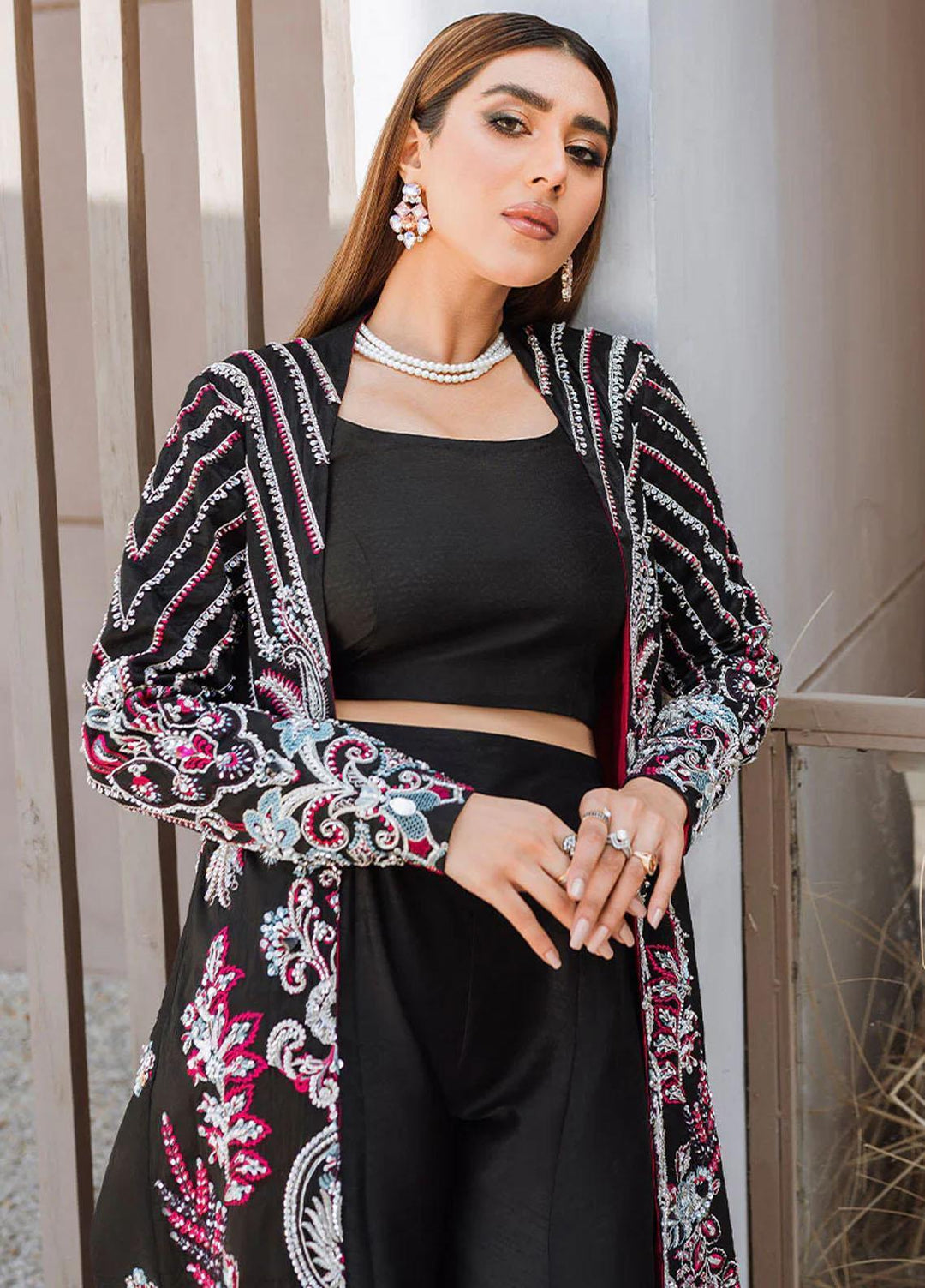 Malook By Shazia Ovais Pret Embroidered Raw Silk 3 Piece Suit MLK23M Zareesh