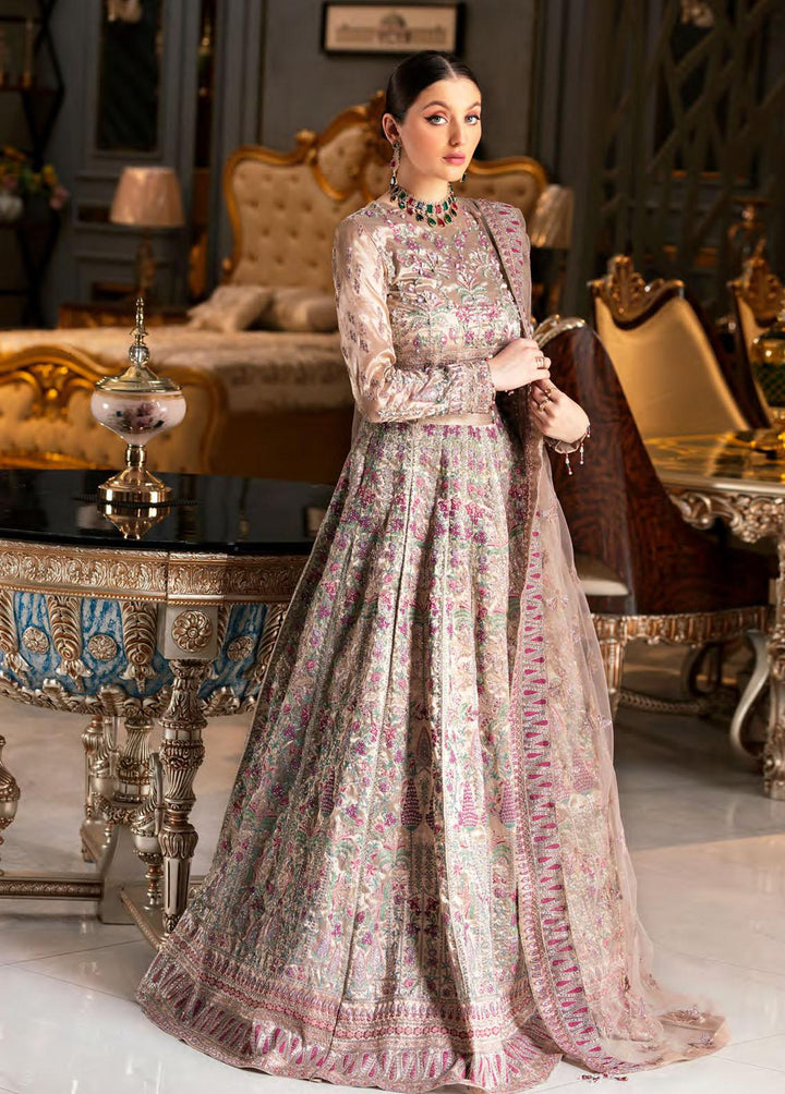 Mirha by Emaan Adeel Organza Embroidered Suits Unstitched 3 Piece EA22M MH-05 - Wedding Collection