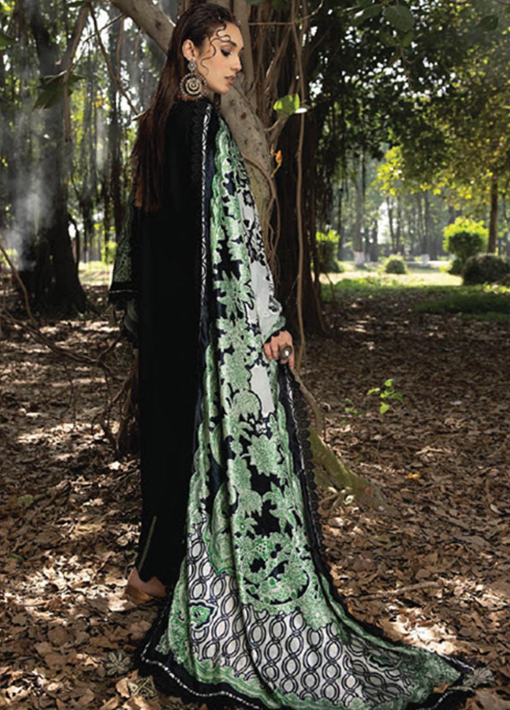 Mirk By Humdum Embroidered Wool Suits Unstitched 3 Piece HD23MK D-01 - Winter Collection
