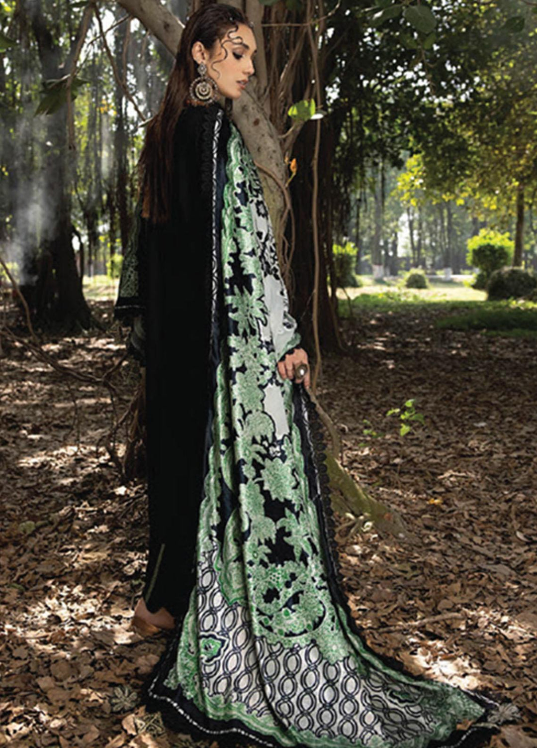 Mirk By Humdum Embroidered Wool Suits Unstitched 3 Piece HD23MK D-01 - Winter Collection