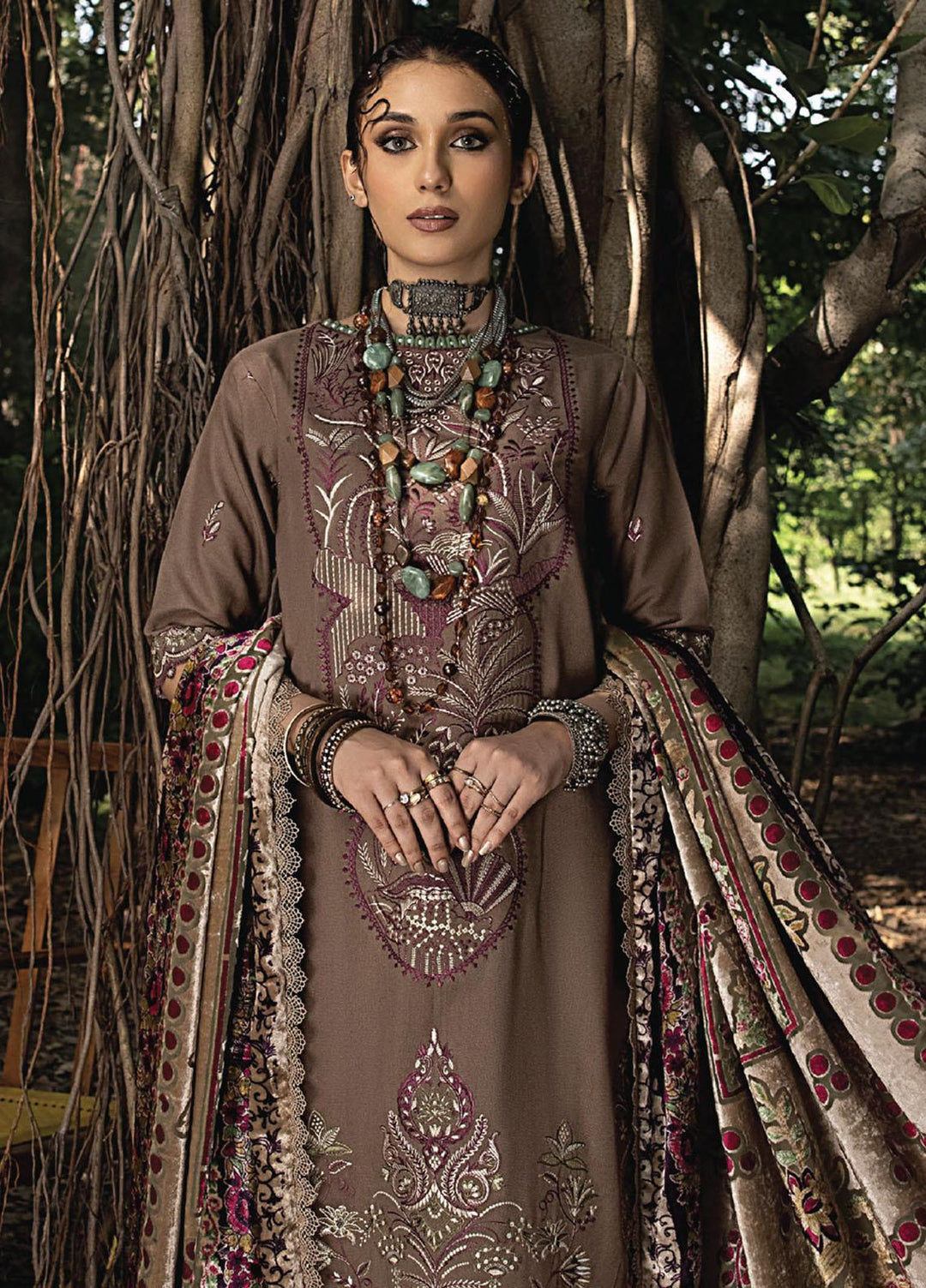 Humdum Collection Mirk By Humdum Embroidered Wool Suits Unstitched 3 Piece HD23MK D-03 ...