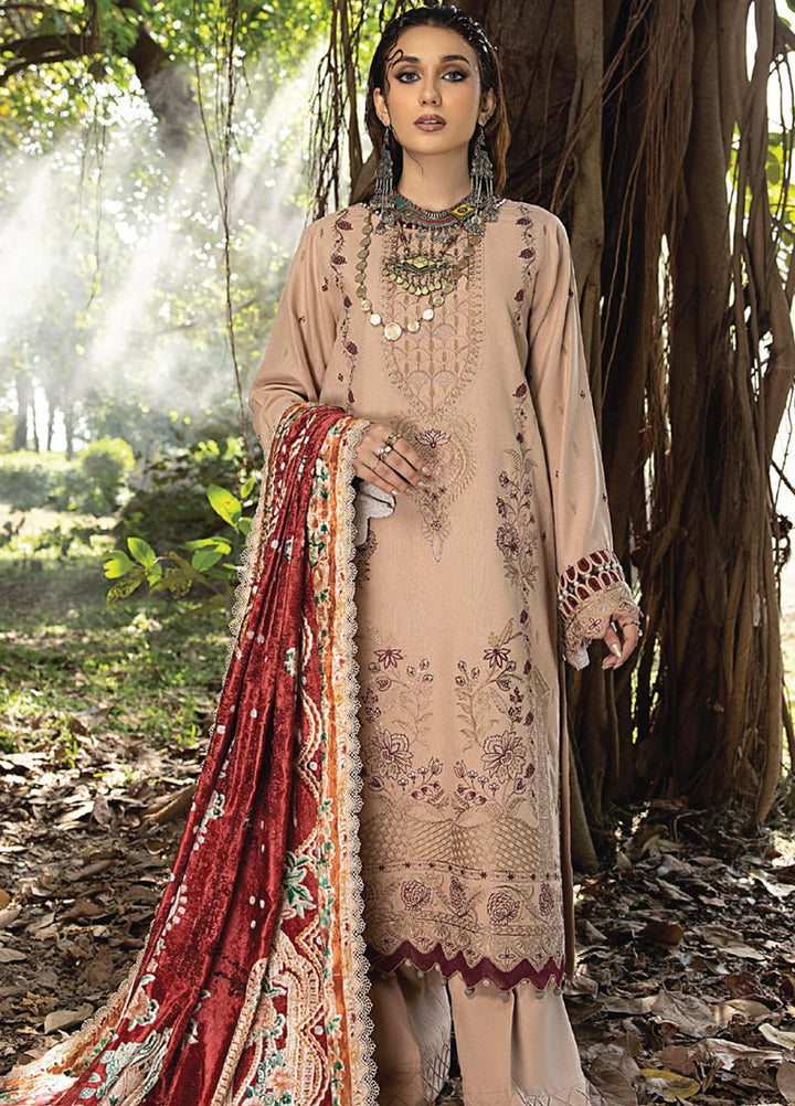 Mirk By Humdum Embroidered Wool Suits Unstitched 3 Piece HD23MK D-07 - Winter Collection