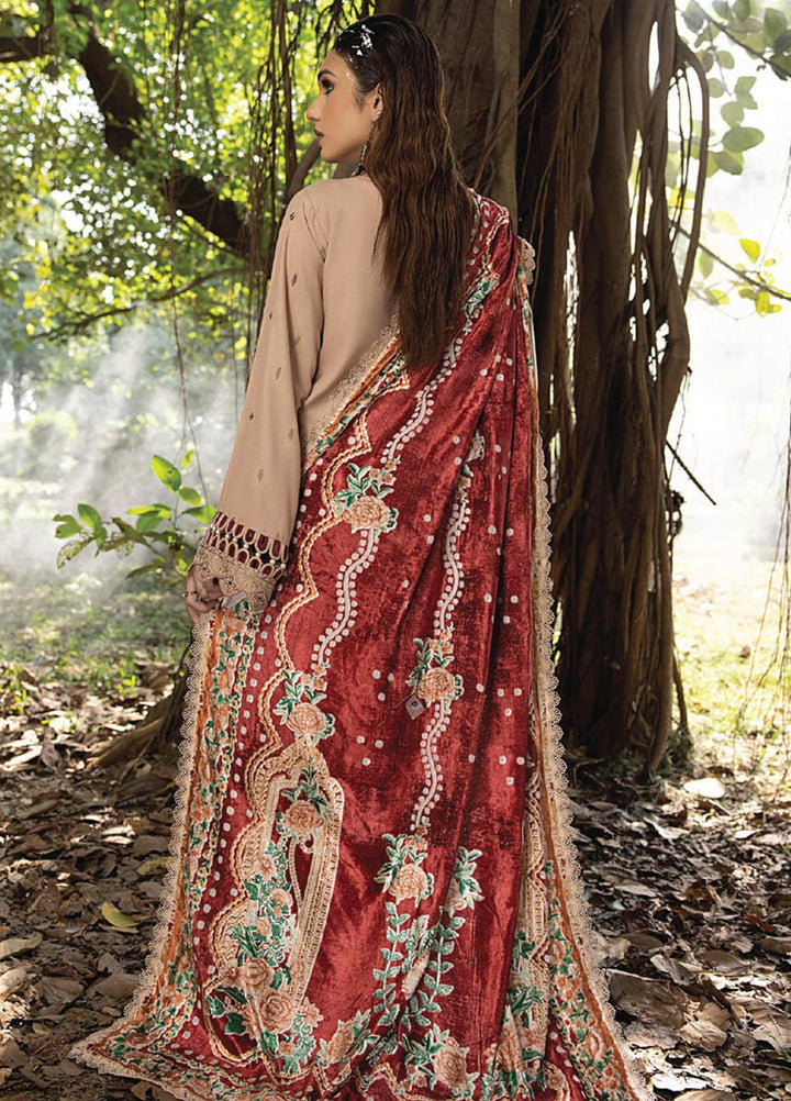 Mirk By Humdum Embroidered Wool Suits Unstitched 3 Piece HD23MK D-07 - Winter Collection