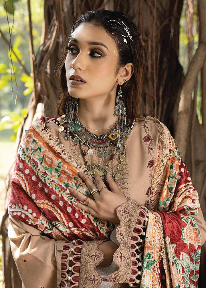 Mirk By Humdum Embroidered Wool Suits Unstitched 3 Piece HD23MK D-07 - Winter Collection