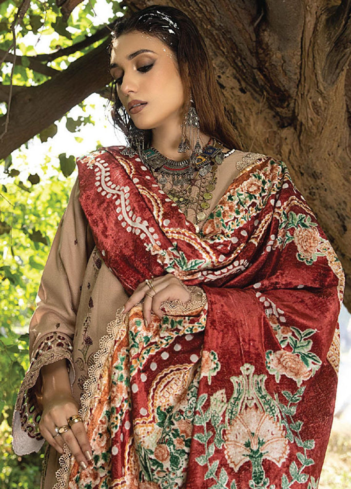 Mirk By Humdum Embroidered Wool Suits Unstitched 3 Piece HD23MK D-07 - Winter Collection