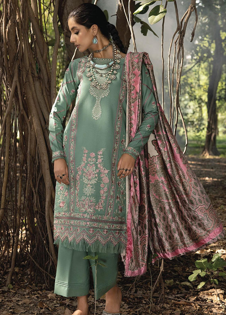 Mirk By Humdum Embroidered Wool Suits Unstitched 3 Piece HD23MK D-08 - Winter Collection