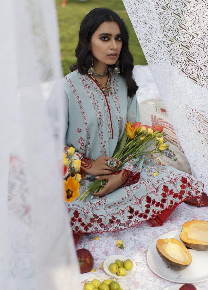 Misha Lakhani Embroidered Lawn Suits Unstitched 3 Piece ML21L 01 Nurata - Summer Collection