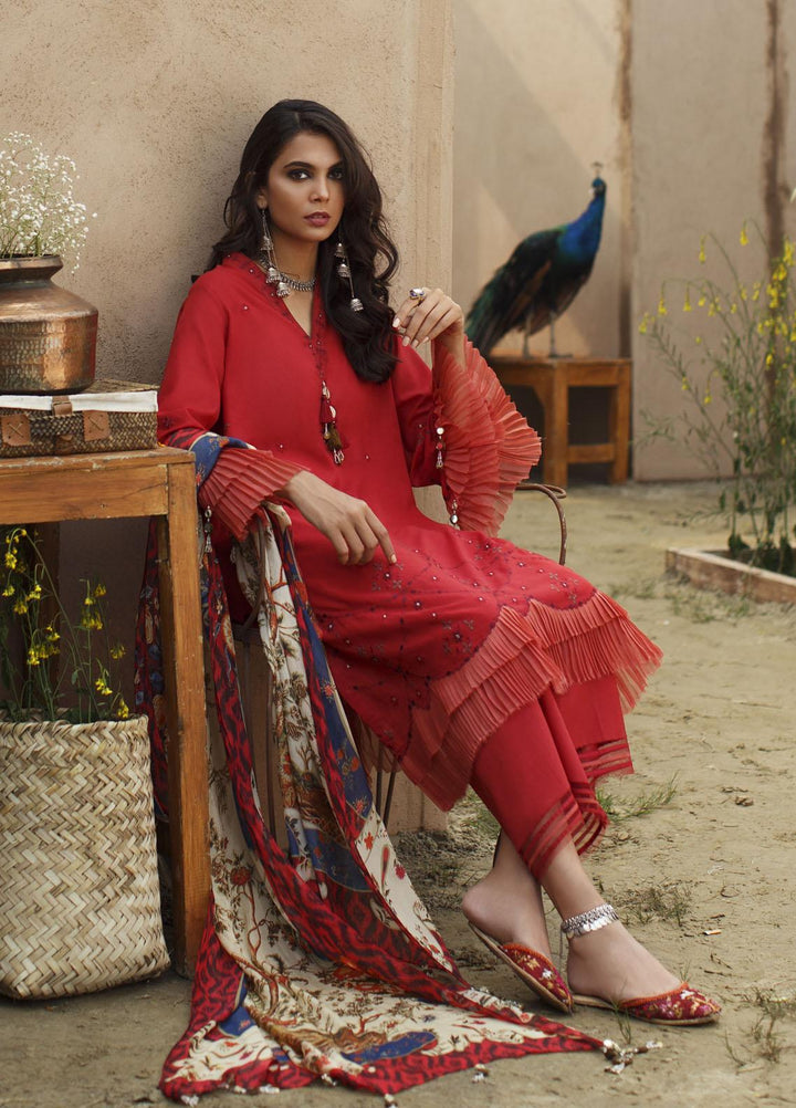 Misha Lakhani Embroidered Lawn Suits Unstitched 3 Piece ML21L 04 Tulum - Summer Collection